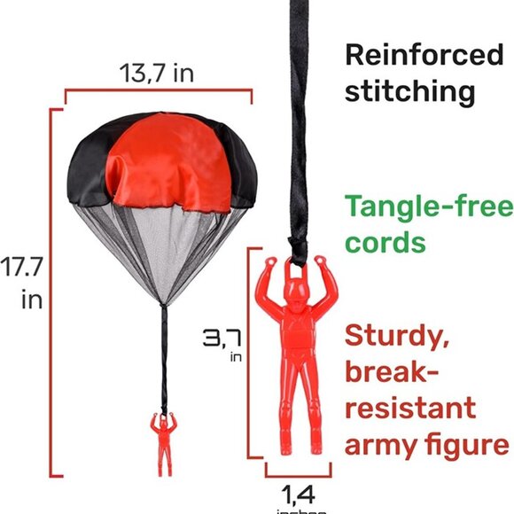 NEW Tangle Free Outdoor Flying Parachute Men, Top Indoor & Outside - Picture 4 of 8